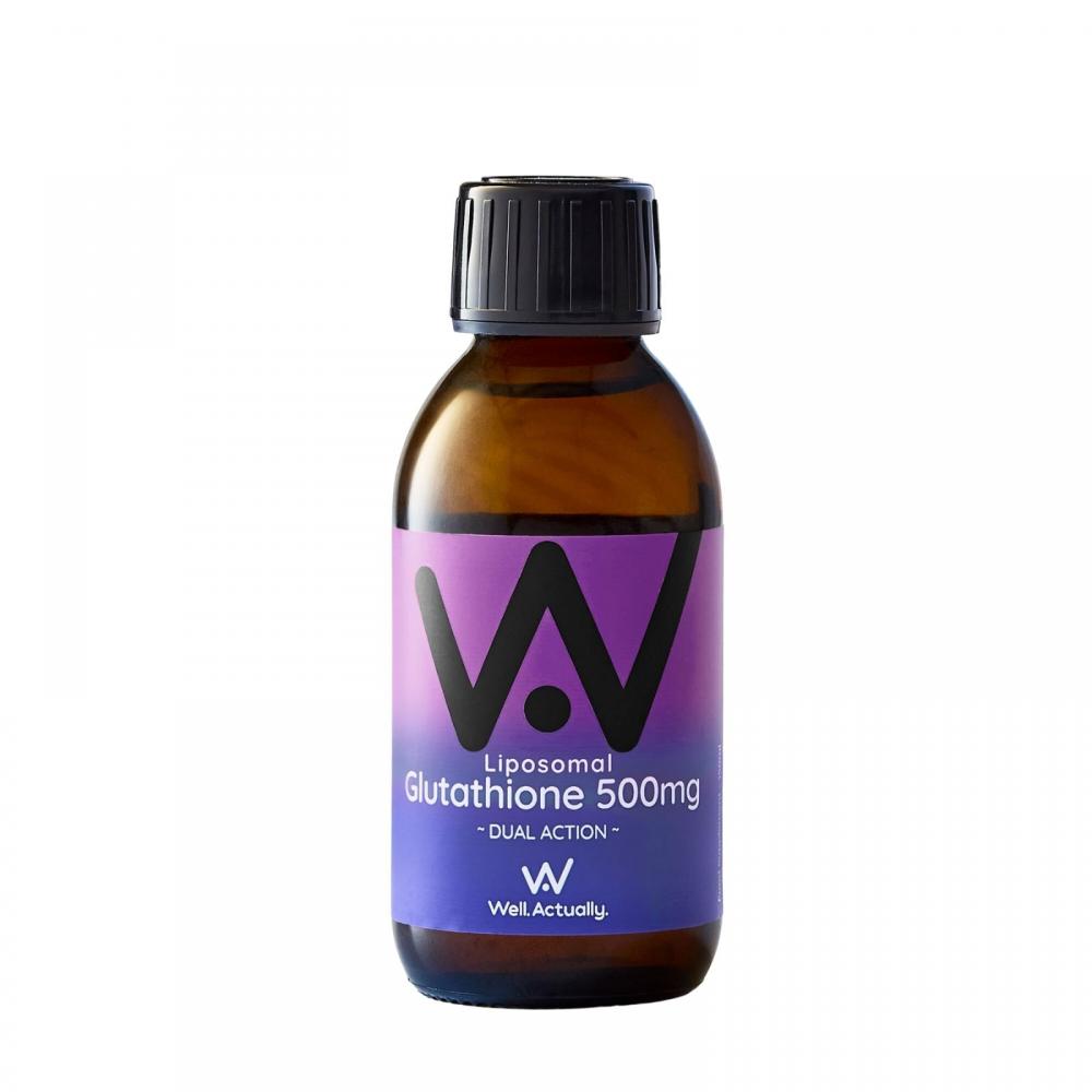 Well.Actually. Liposomal Glutathione  500mg Dual Action Blueberry Flavour 150ml