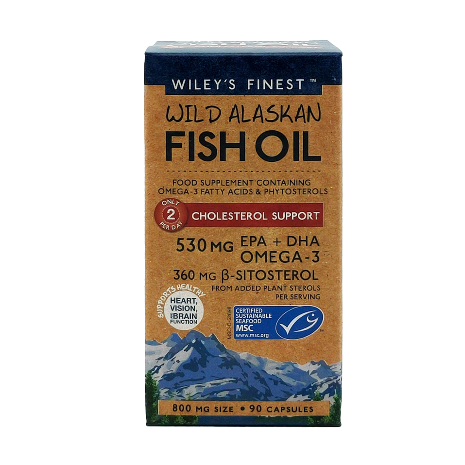 Wiley's Finest Wild Alaskan Fish Oil Cholesterol Support 90's