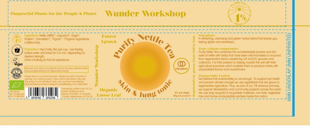 Wunder Workshop Purify Nettle Tea Skin & Lung Tonic 40g