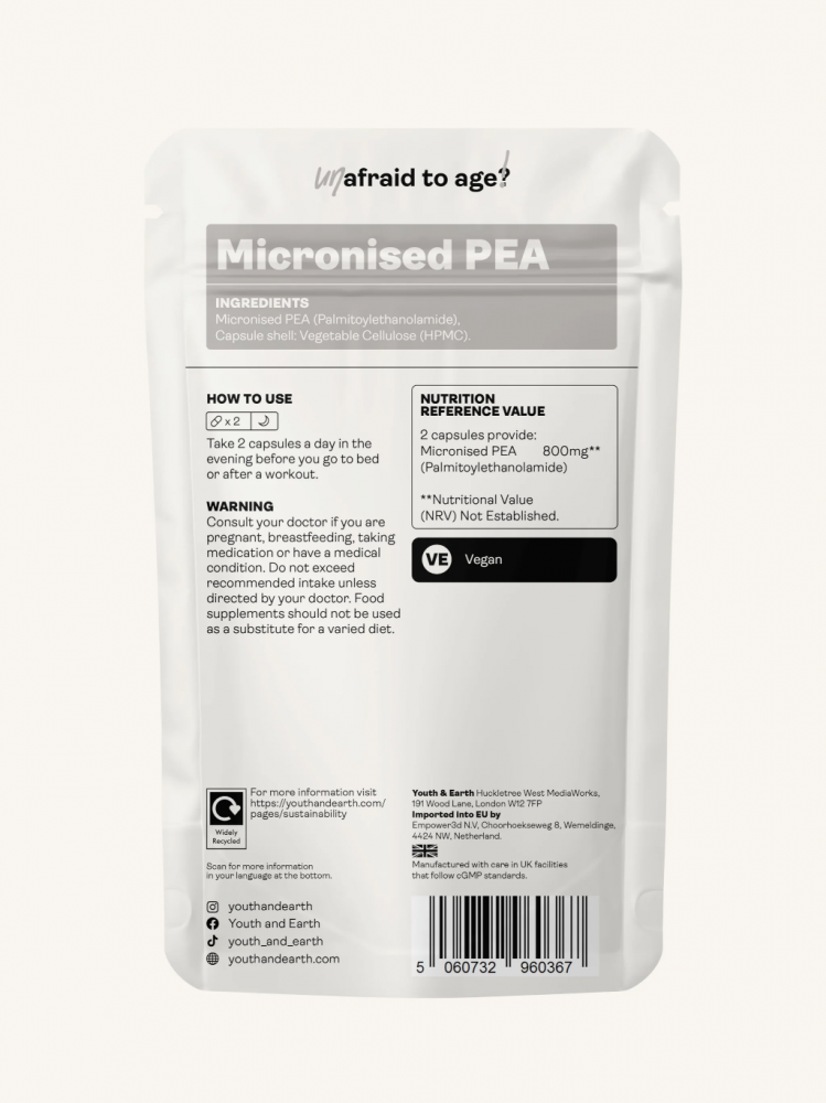 Youth & Earth Micronised PEA 60's