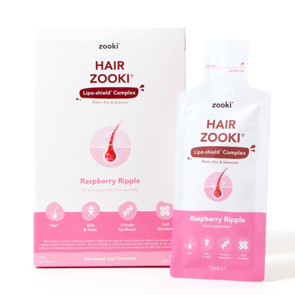 Zooki Hair Zooki Raspberry Ripple 14x15ml Sachets CASE