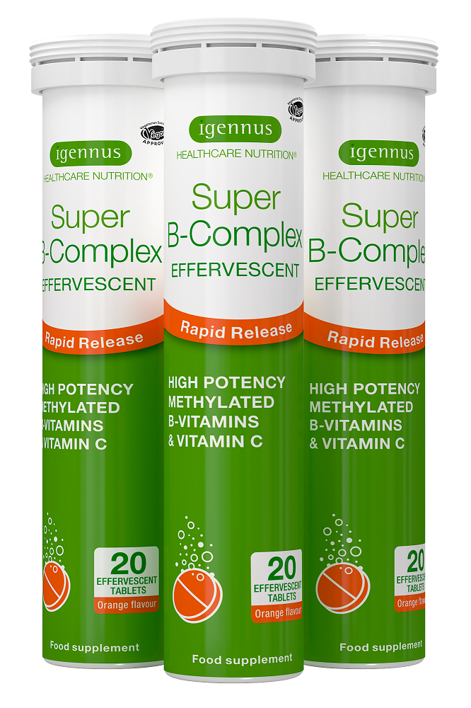 Igennus Super B-Complex Effervescent Orange Flavour 20's