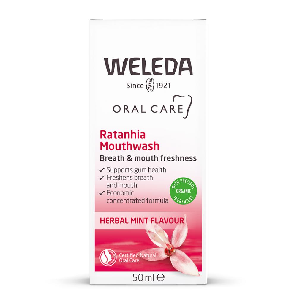 Weleda Oral Care Ratanhia Mouthwash Herbal Mint Flavour 50ml