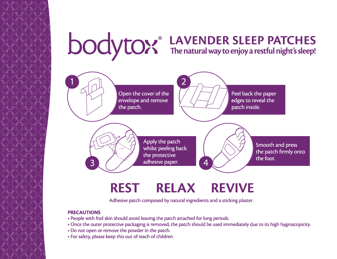 Bodytox Lavender Sleep Patches Trial Pack of 2 - Approved Vitamins