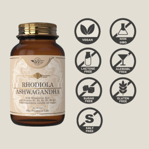 Sky Premium Life Rhodiola Ashwagandha 60's