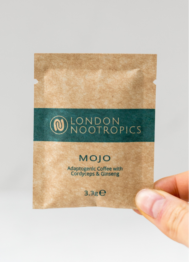 London Nootropics Mojo Adaptogenic Coffee with Cordyceps & Ginseng 12 Sachets (BLUE)