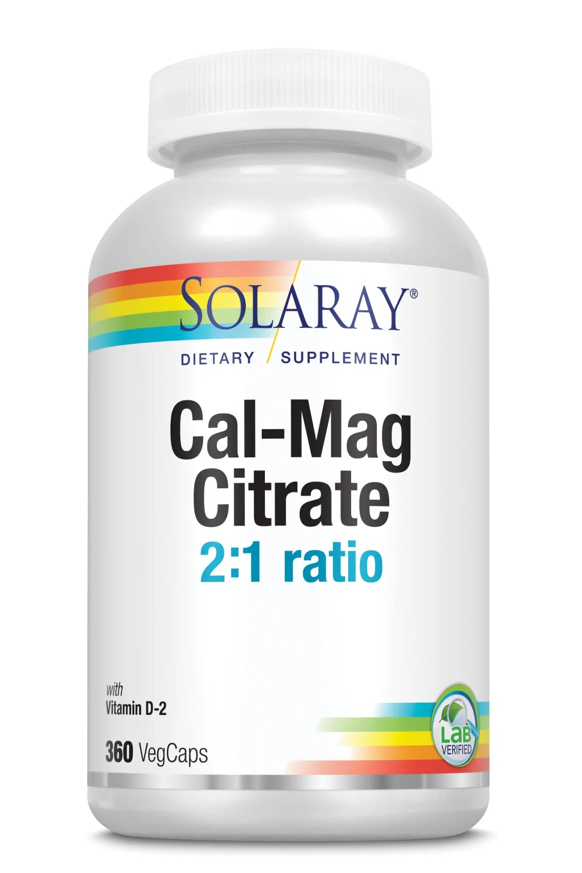 Solaray Cal-Mag Citrate 2:1 Ratio with Vitamin D-2 360's