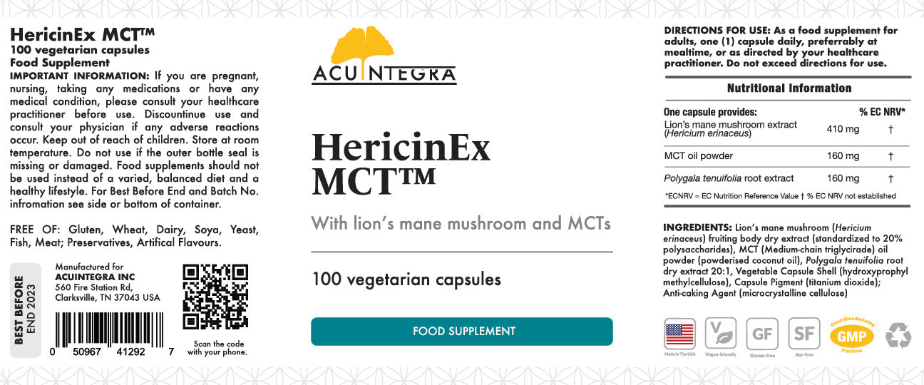 AcuIntegra HericinEx MCT 100's, Vitamins & Supplements