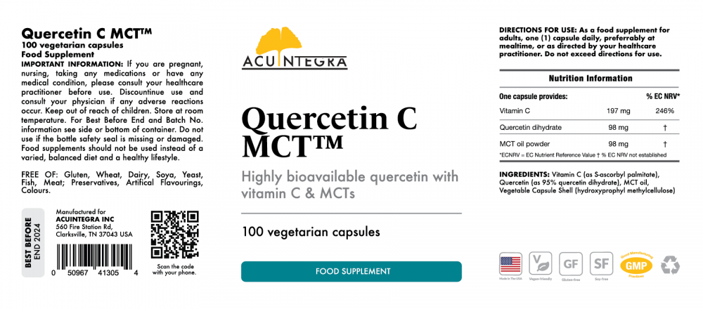 AcuIntegra Quercetin C MCT 100's