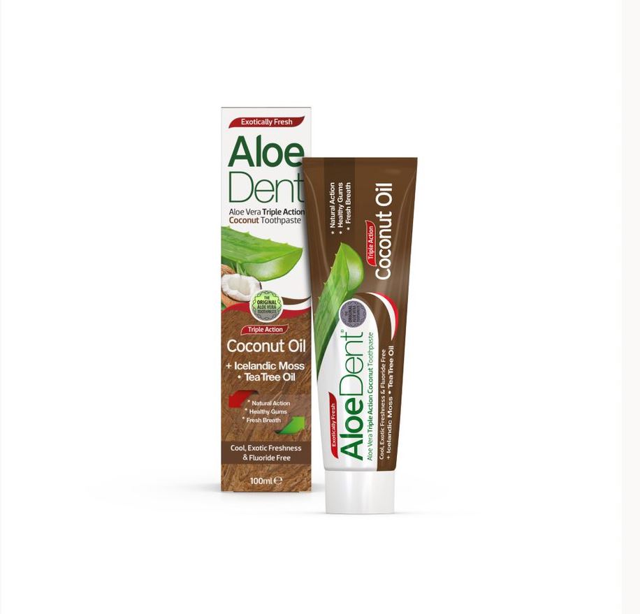 Aloe Dent Aloe Vera Triple Action Coconut Toothpaste (Fluoride Free) 100ml