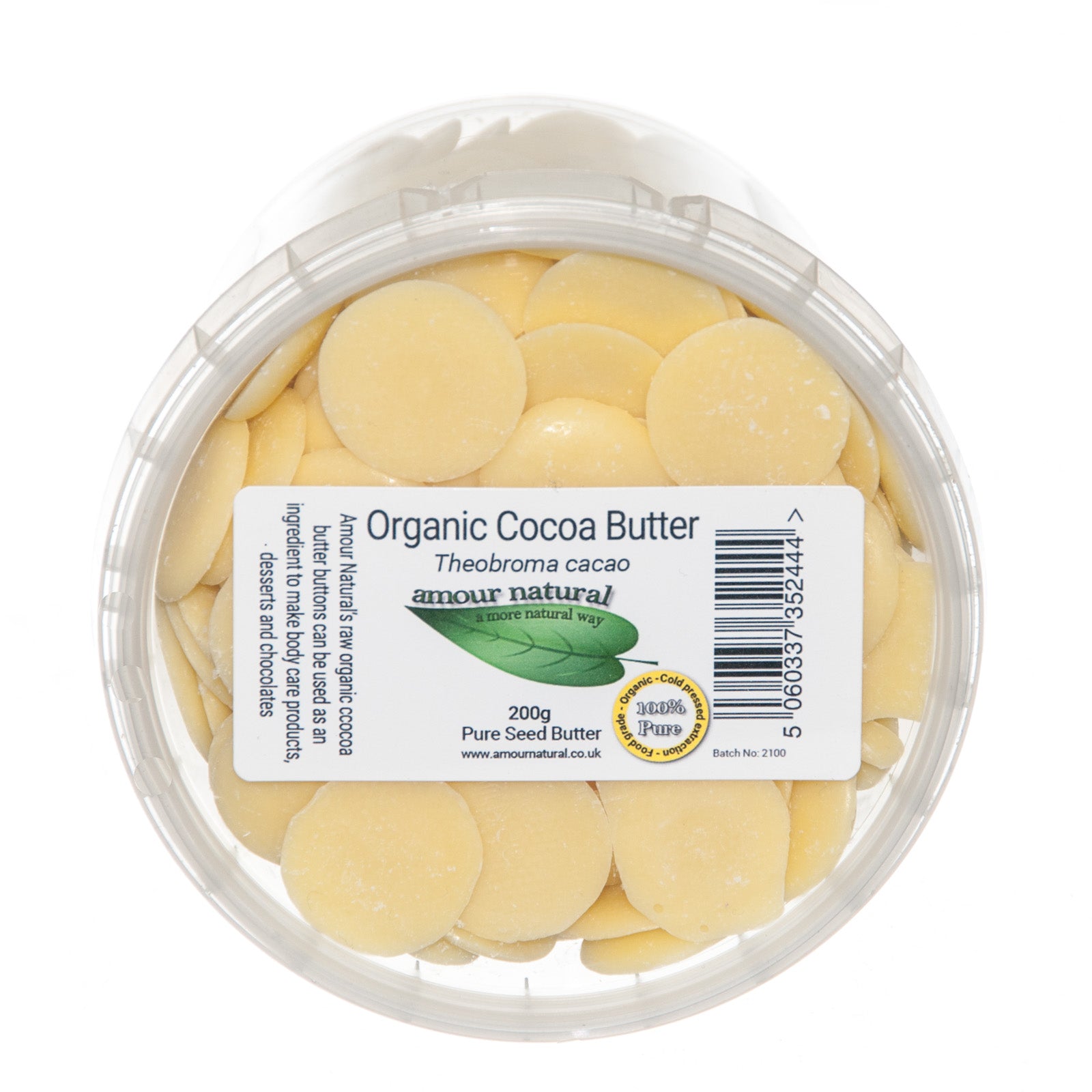 Amour Natural Organic Cocoa Butter Buttons