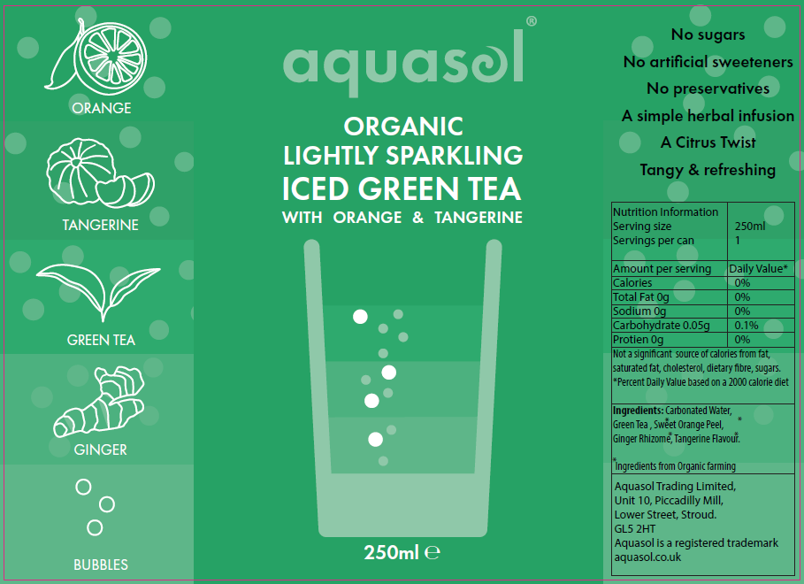 AquaSol Iced Green Tea 250ml