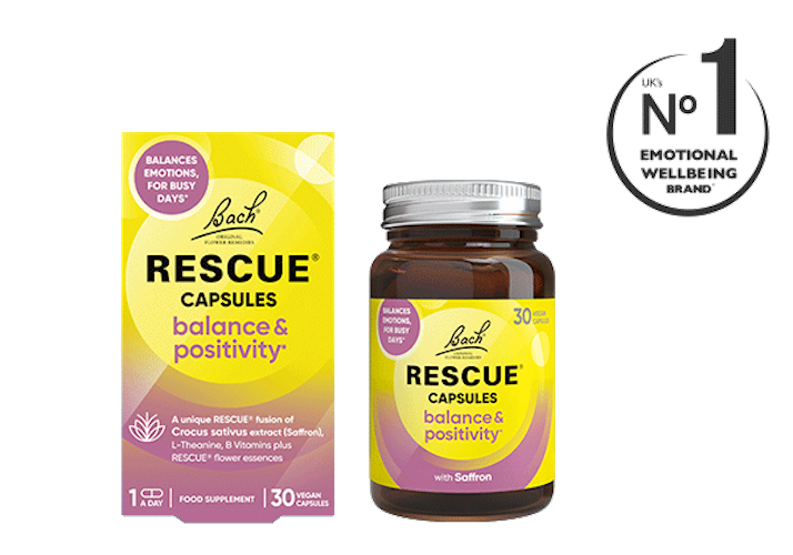 Bach Flower Remedies Rescue Capsules Balance & Positivity 30's