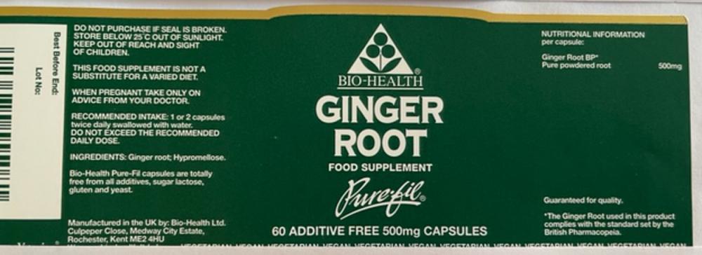 Bio-Health Ginger Root 60's