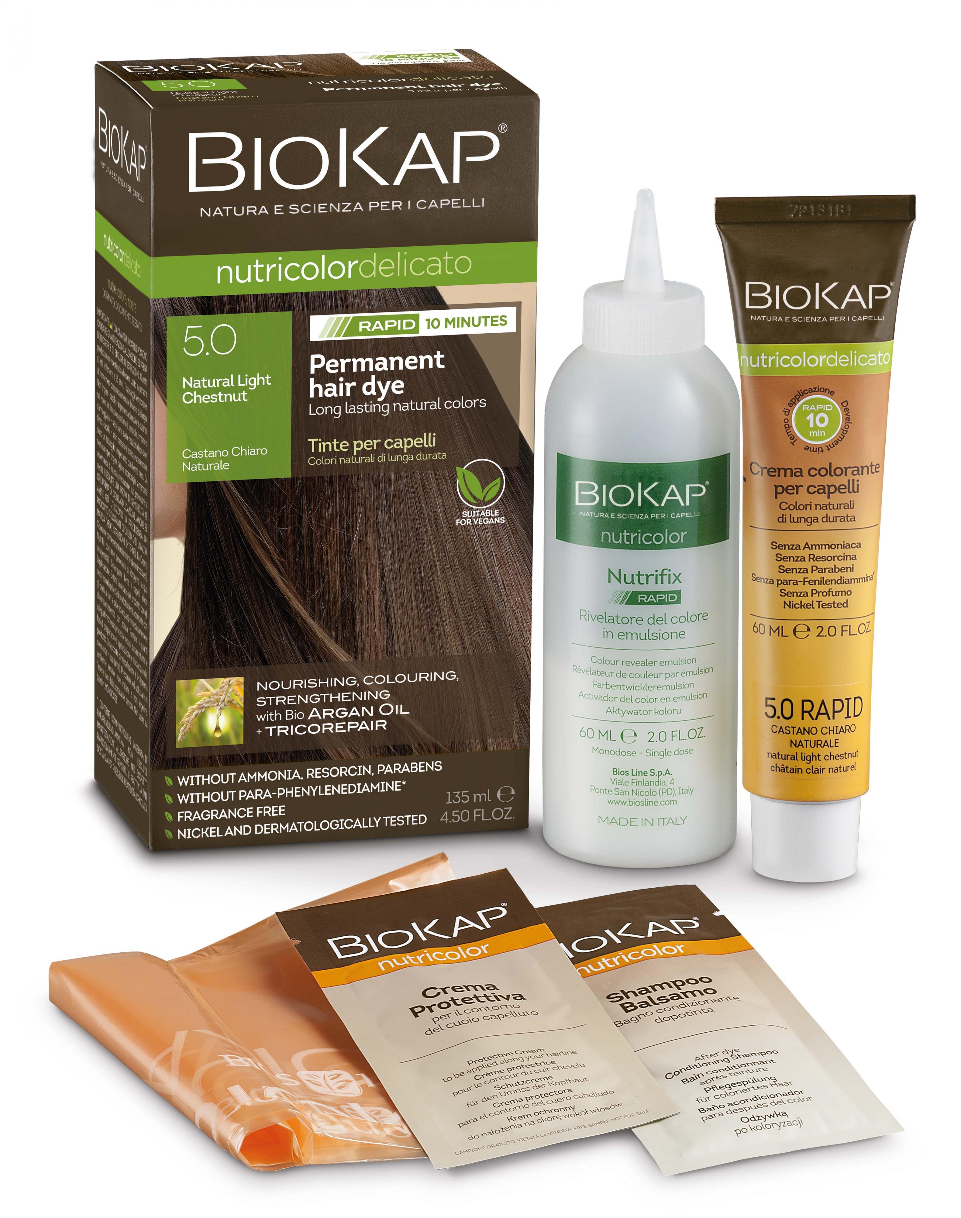 BioKap 5.0 Natural Light Chestnut Permanent Hair Dye 135ml