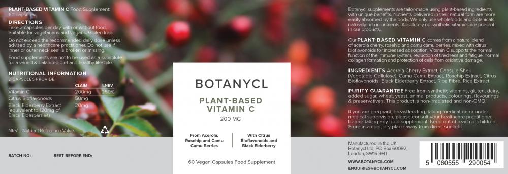 Botanycl Plant-Based Vitamin C 60's