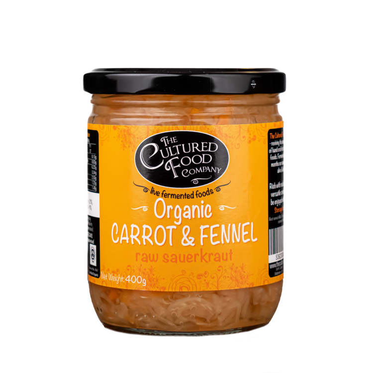 The Cultured Food Company Organic Carrot & Fennel Raw Sauerkraut 400g