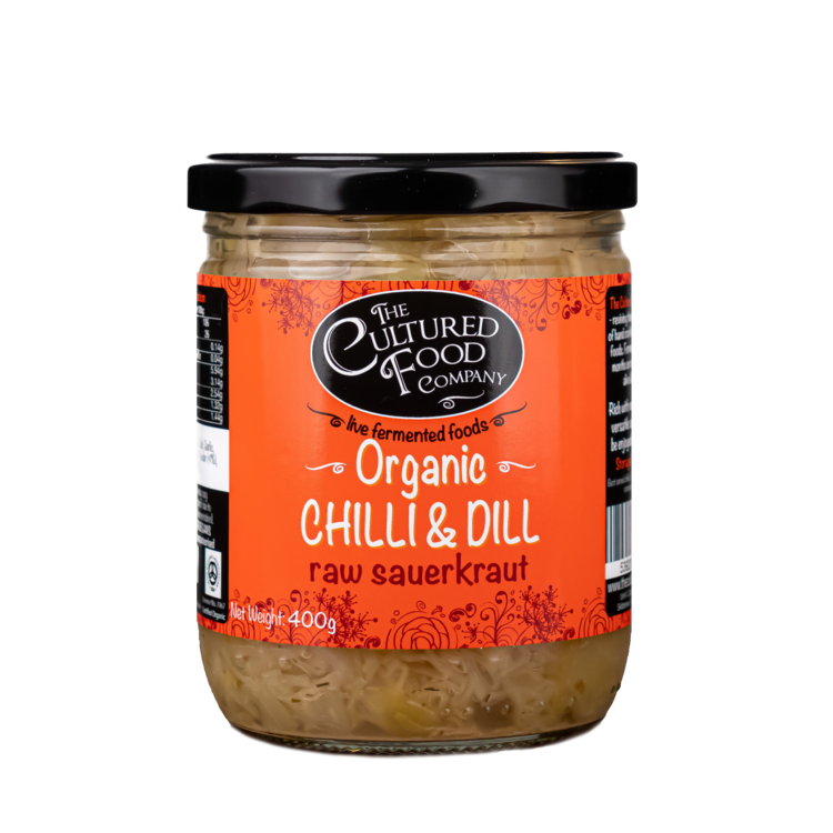 The Cultured Food Company Organic Chilli & Dill Raw Sauerkraut 400g