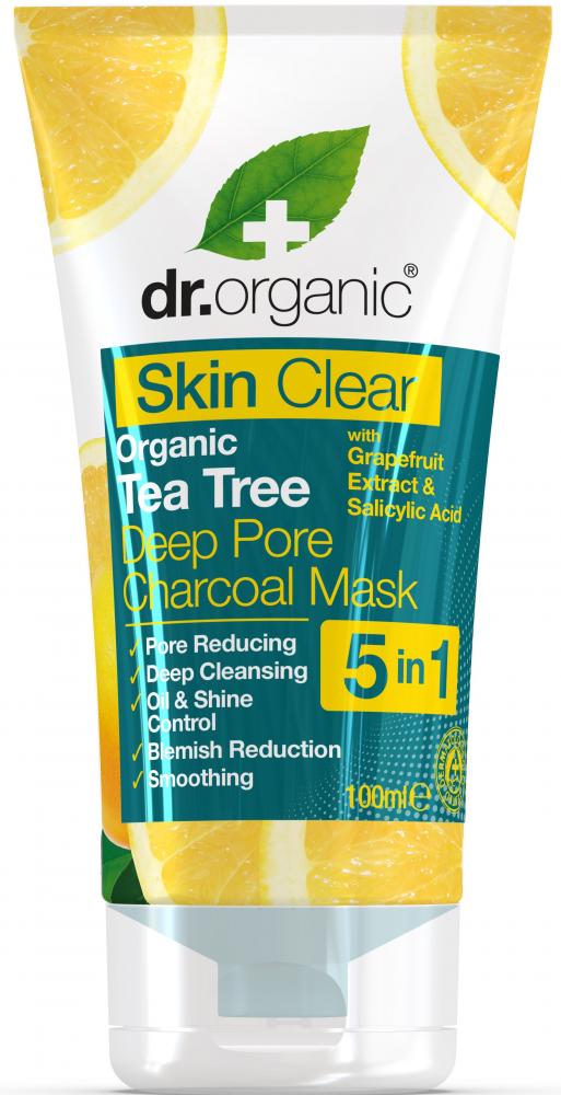 Dr Organic Skin Clear Organic Tea Tree Deep Pore Charcoal Mask 100ml