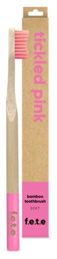 F.E.T.E Bamboo Toothbrush Soft Bristles - Tickled Pink (single)