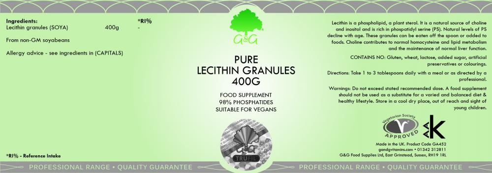 G&G Vitamins Pure Lecithin Granules 400g
