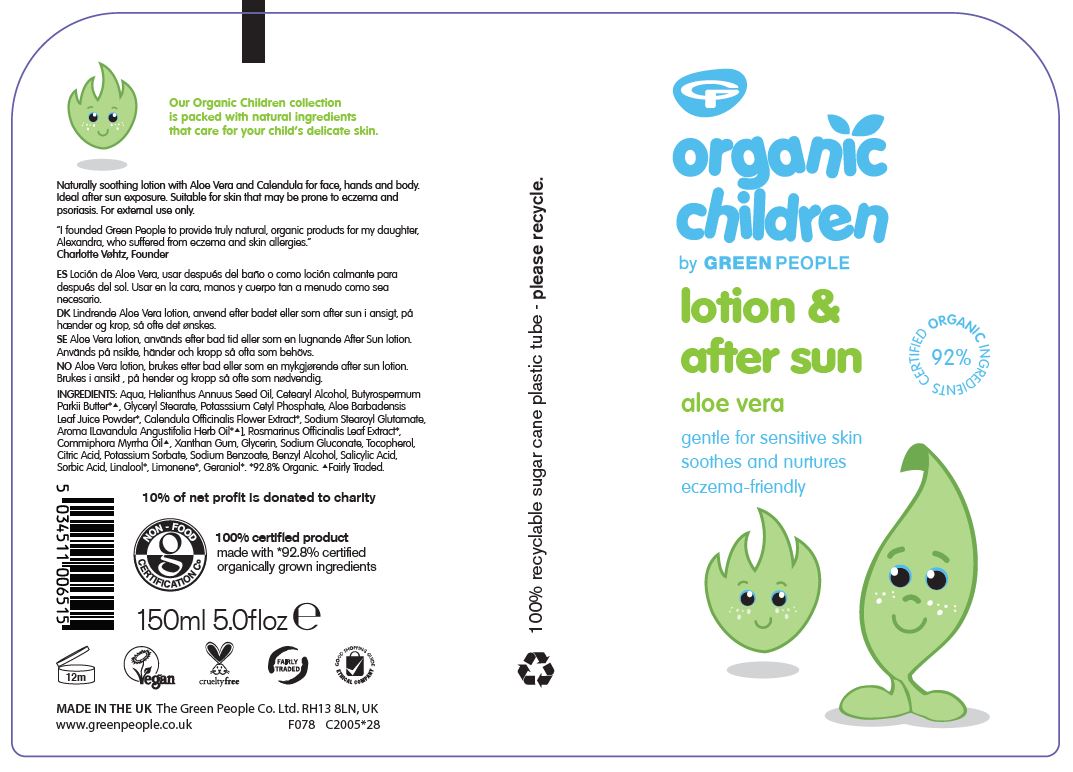 Green People Organic Children Lotion & Aftersun Aloe Vera 150ml