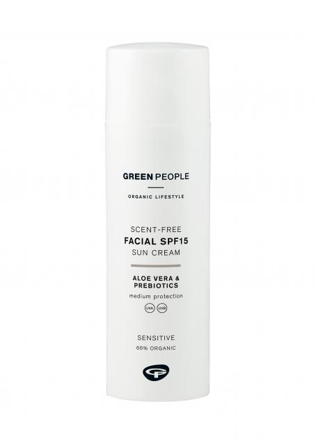 Green People Scent-Free Facial SPF15 Sun Cream 50ml