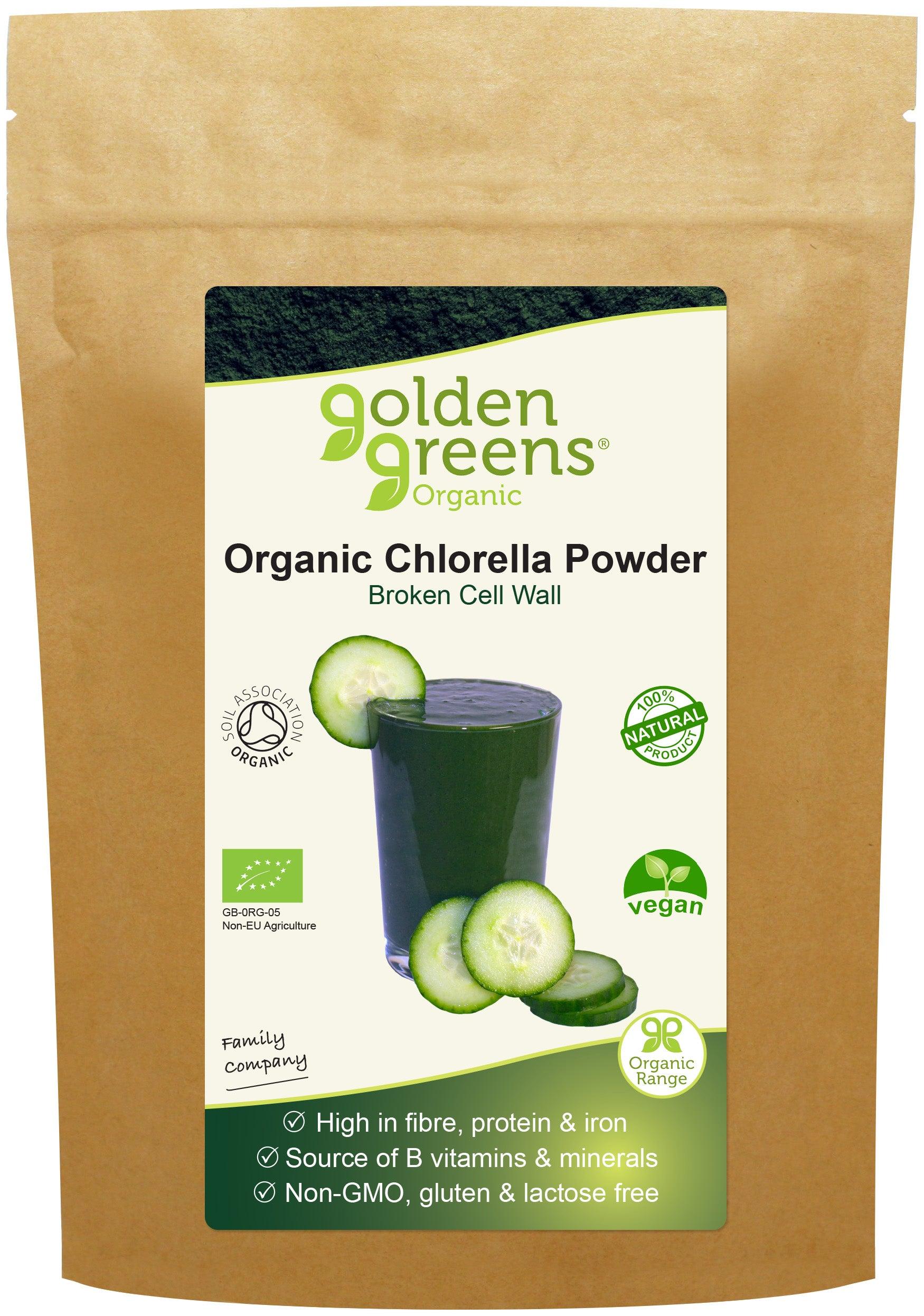 Golden Greens (Greens Organic) Organic Chlorella Powder 100g - Approved Vitamins