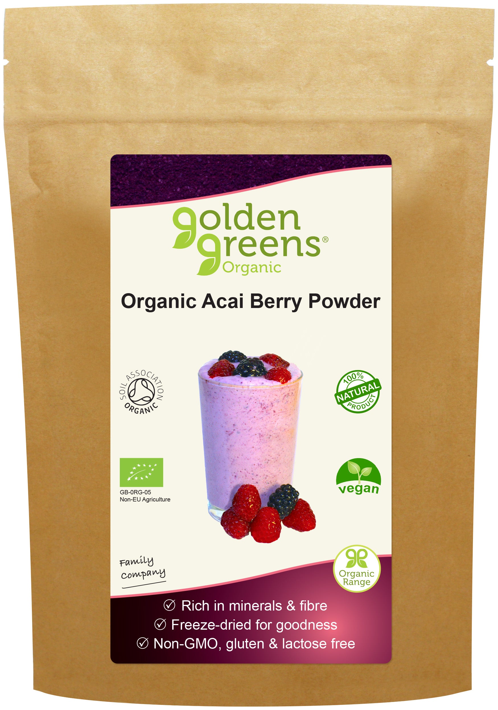 Golden Greens (Greens Organic) Organic Acai Berry Powder 50g