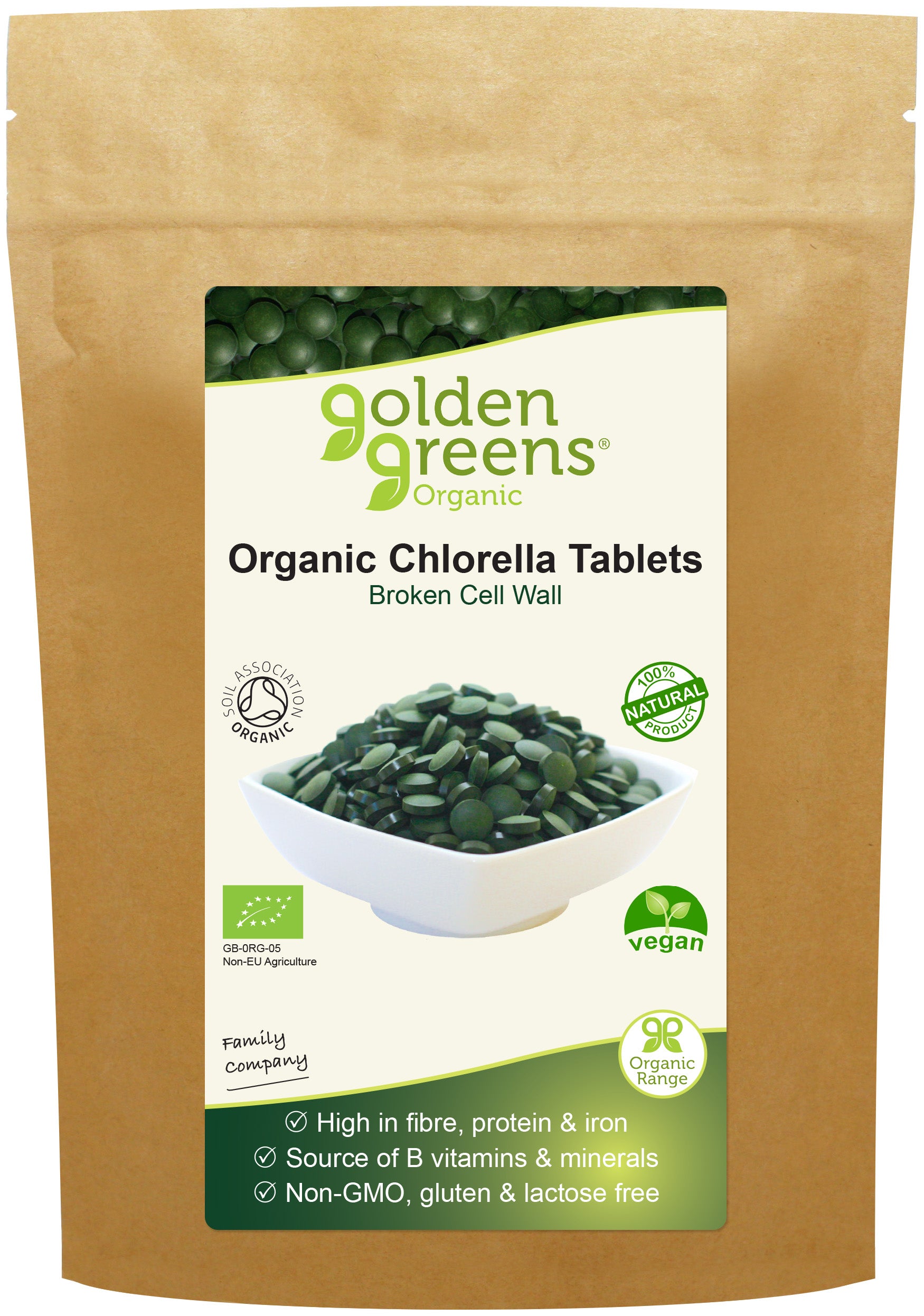 Golden Greens (Greens Organic) Organic Chlorella Tablets