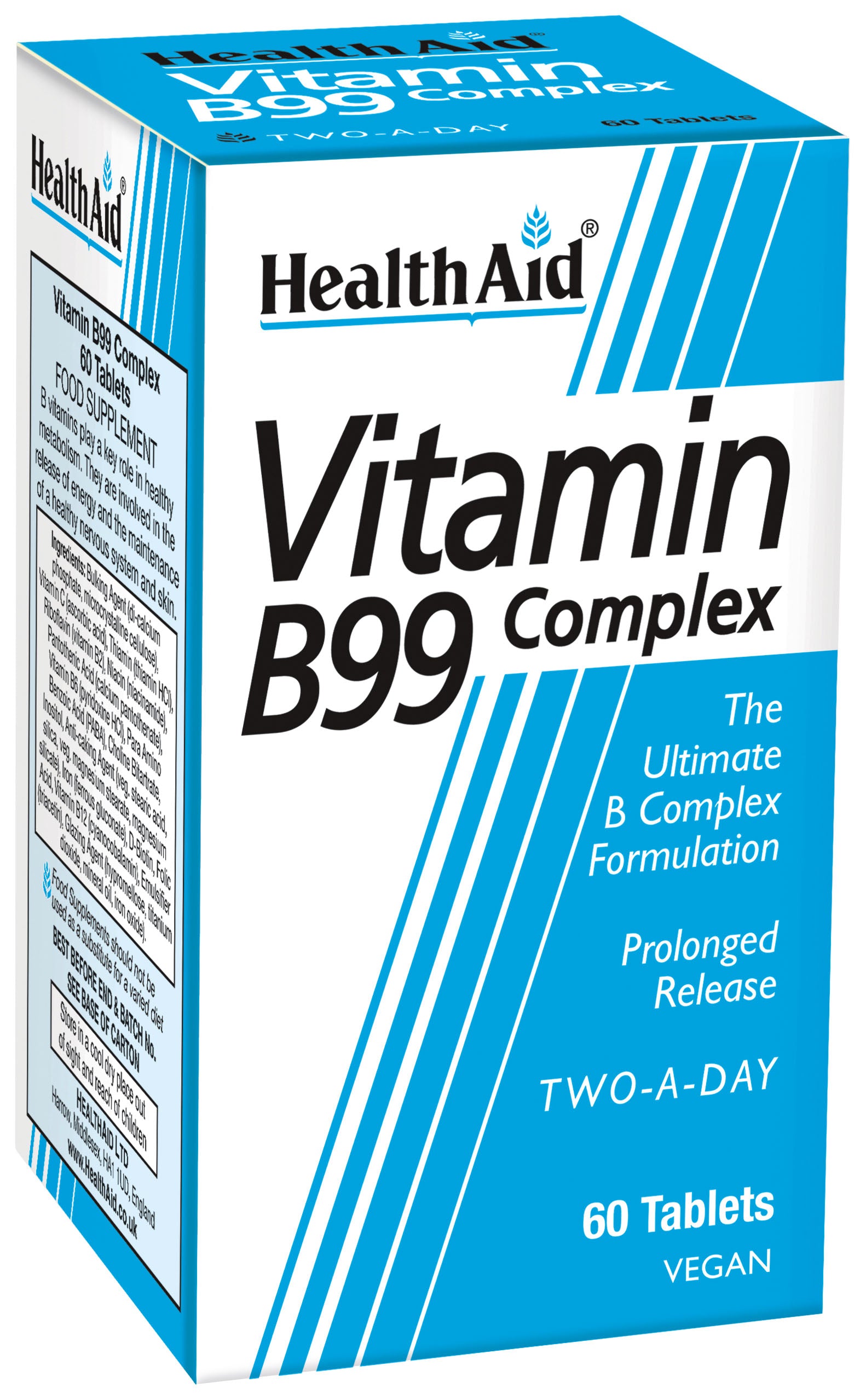Health Aid Vegan Vitamin B99 Complex 60's