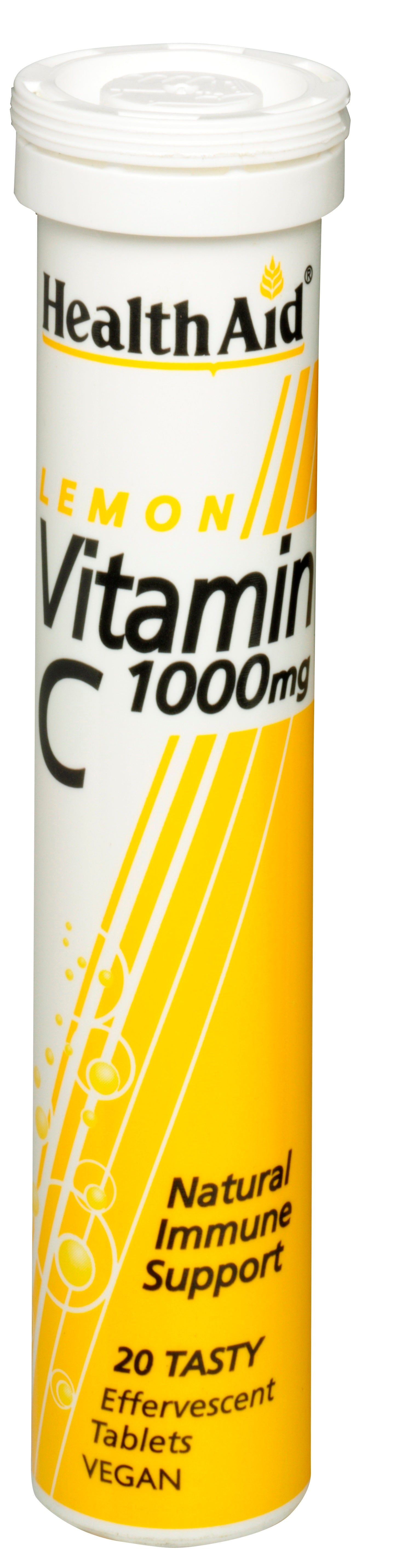 Health Aid Vitamin C 1000mg Effervescent Lemon Flavour 20's - Approved Vitamins