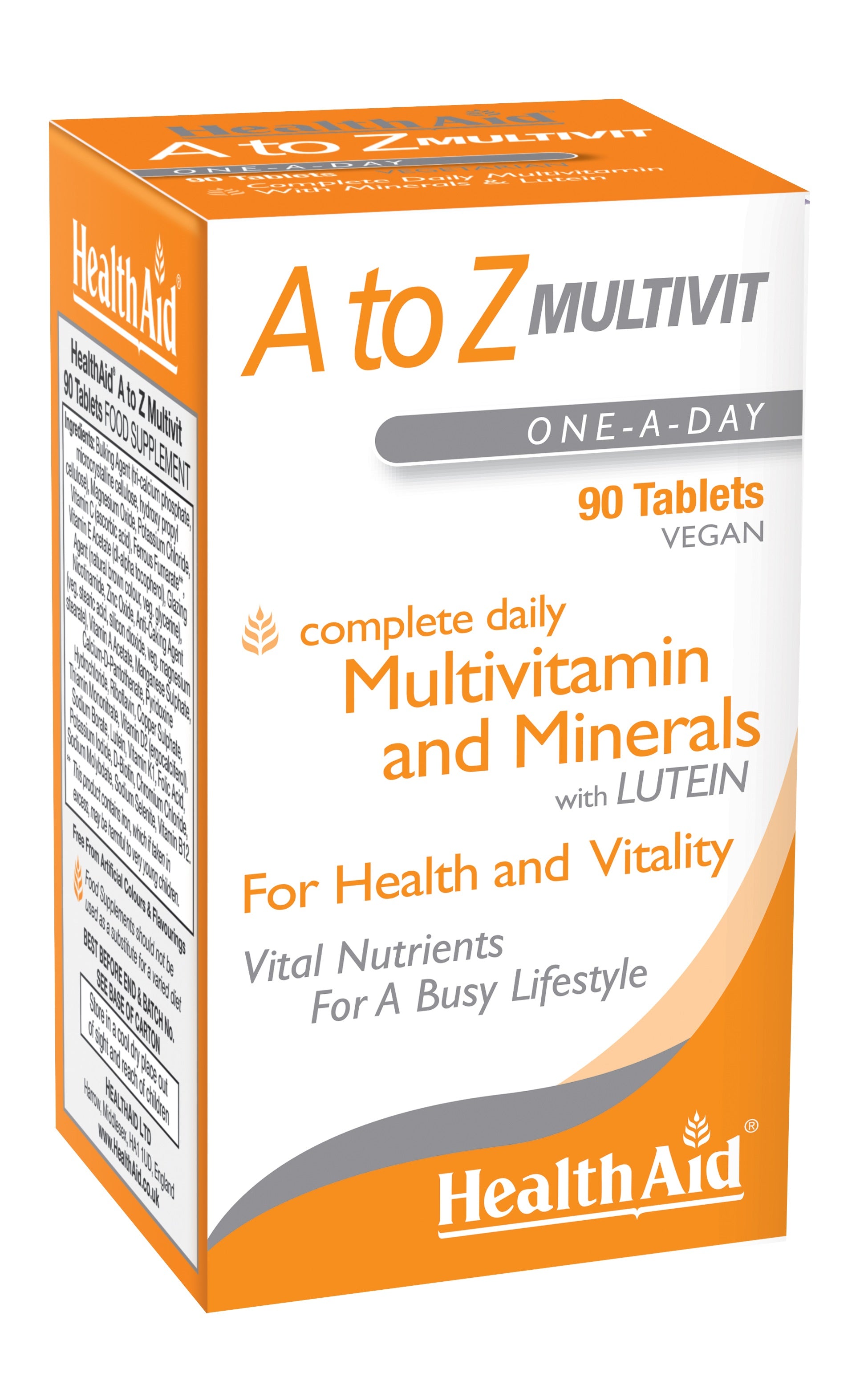 Health Aid A to Z Multivit with Lutein