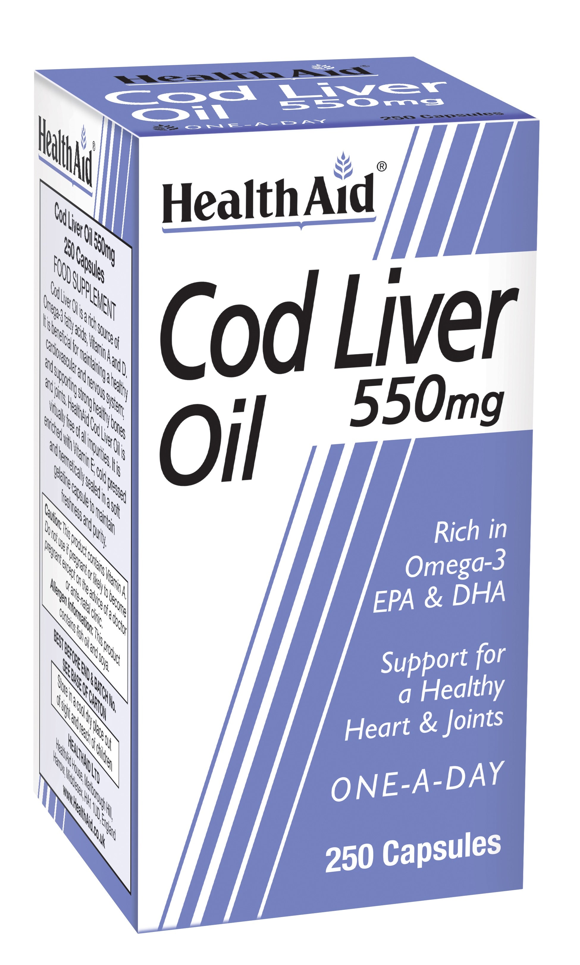 Health Aid Cod Liver Oil 550mg