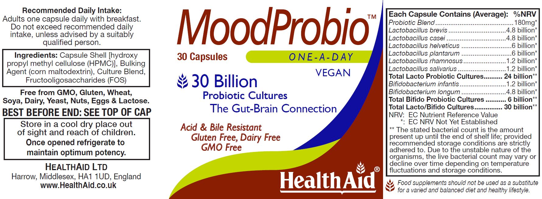 Health Aid MoodProbio 30 Billion 30s