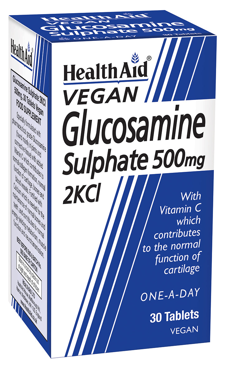 Health Aid Vegan Glucosamine Sulphate 500mg 2KCI 30's