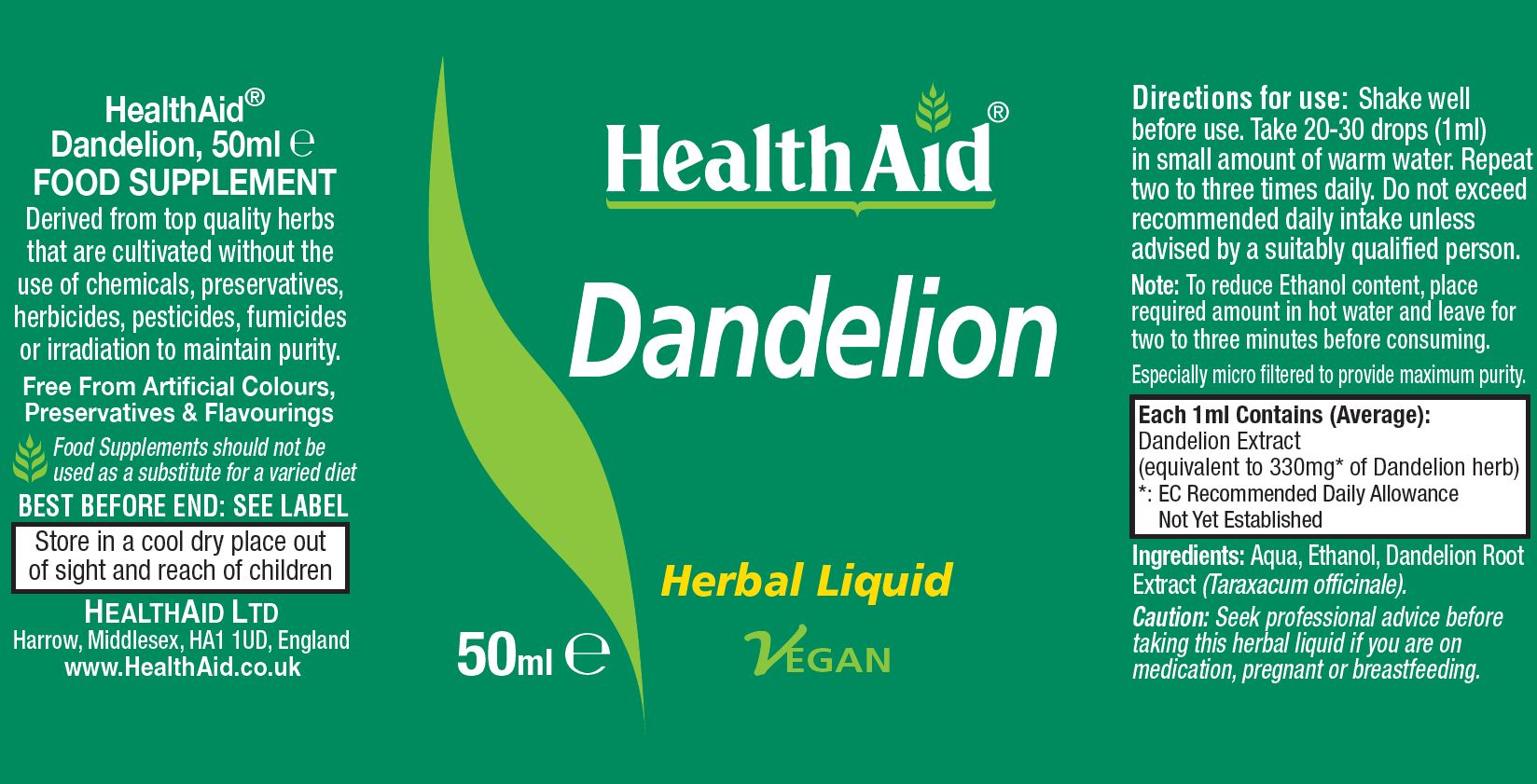 Health Aid Dandelion 50ml