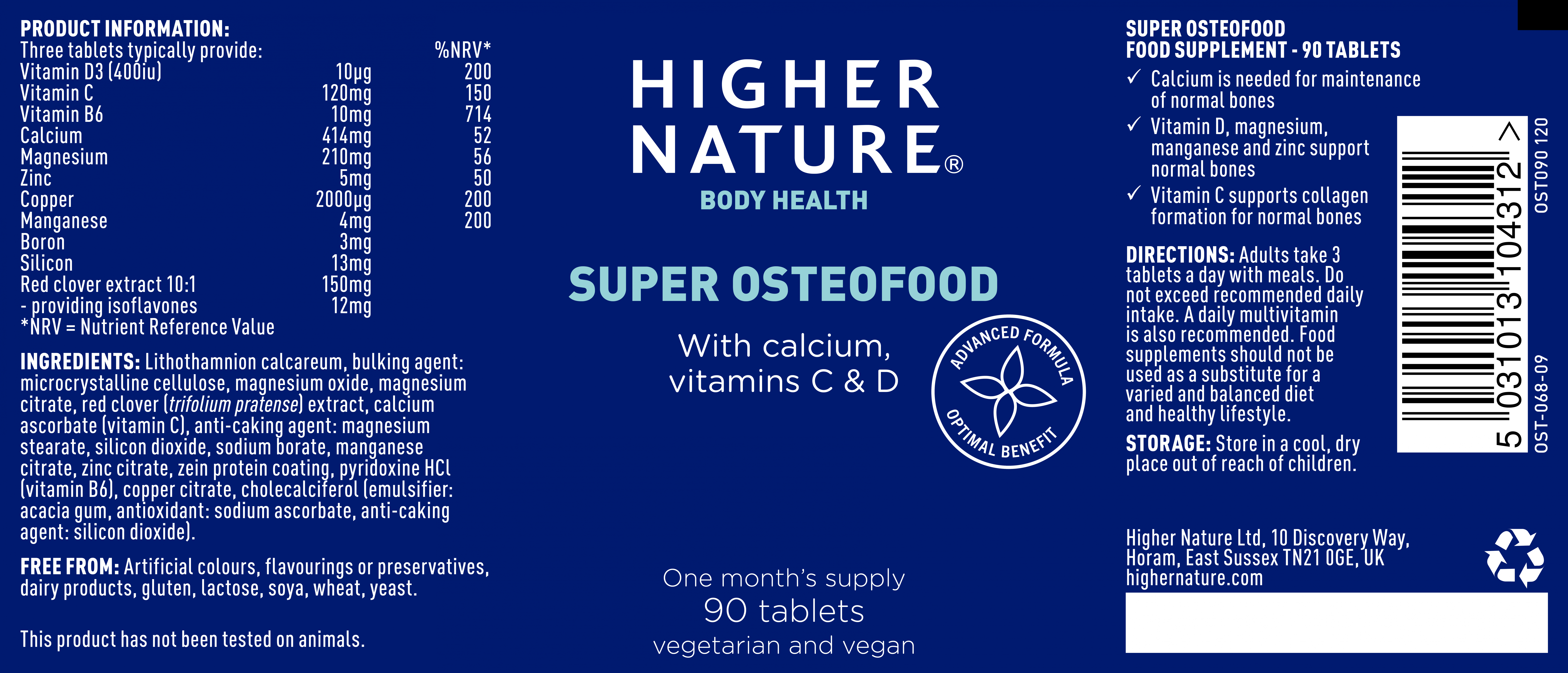 Higher Nature Super Osteofood 90's