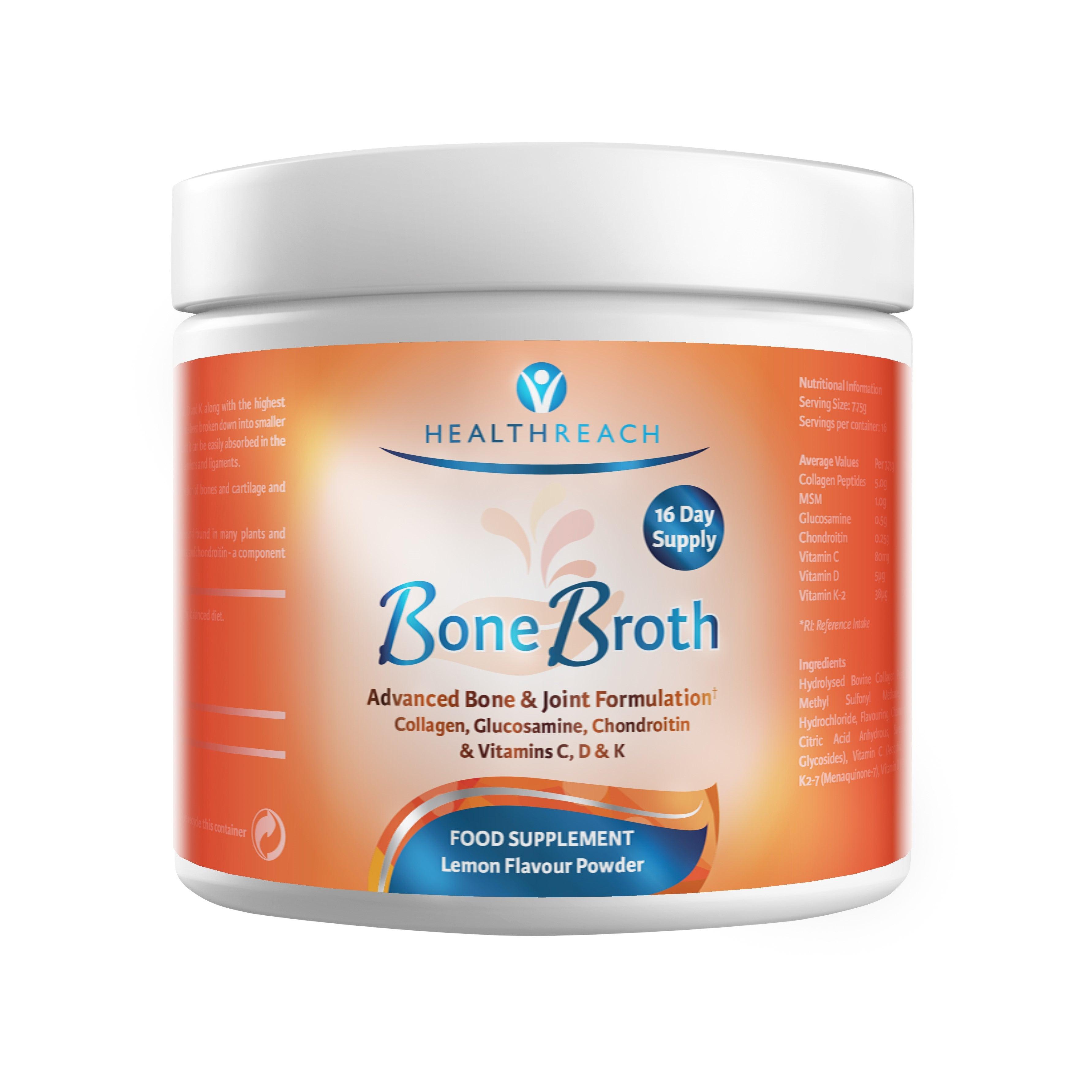 Health Reach Bone Broth Powder 125g - Approved Vitamins