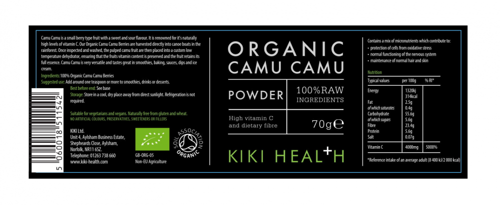 Kiki Health Organic Camu Camu Powder 70g