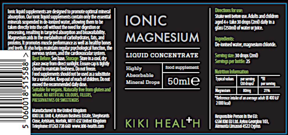 Kiki Health Ionic Magnesium Liquid Concentrate 50ml