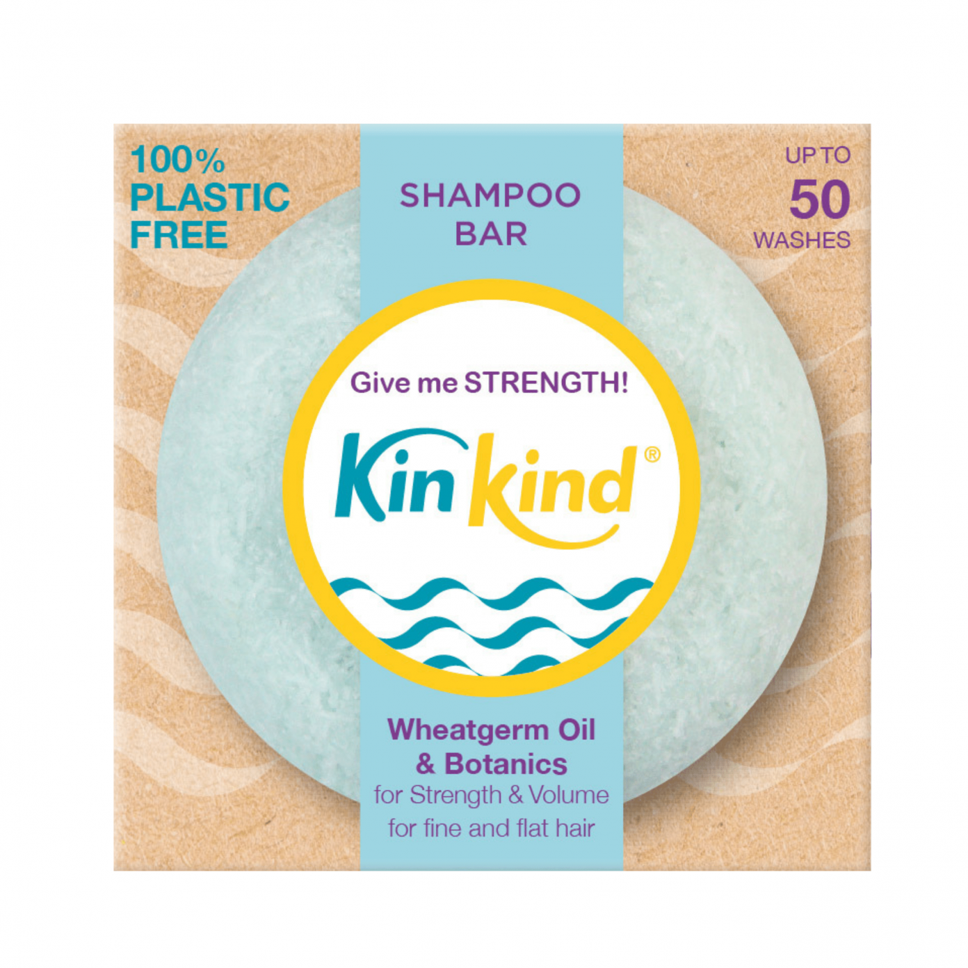 KinKind Shampoo Bar Wheatgerm Oil & Botanics 50g