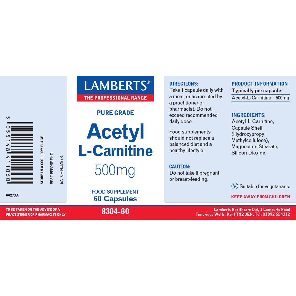 Lamberts Acetyl L-Carnitine 500mg 60's