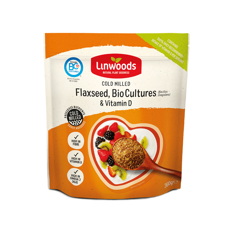 Linwoods Milled Flaxseed with Bio-Cultures & Vitamin D 360g - Approved Vitamins