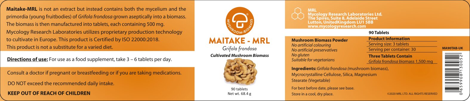 Mycology Research (MRL) Maitake-MRL 90's