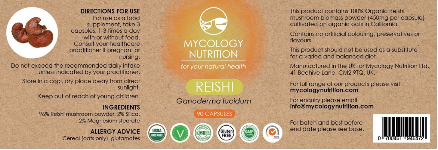 Mycology Nutrition Reishi (Ganoderma lucidum) 90's