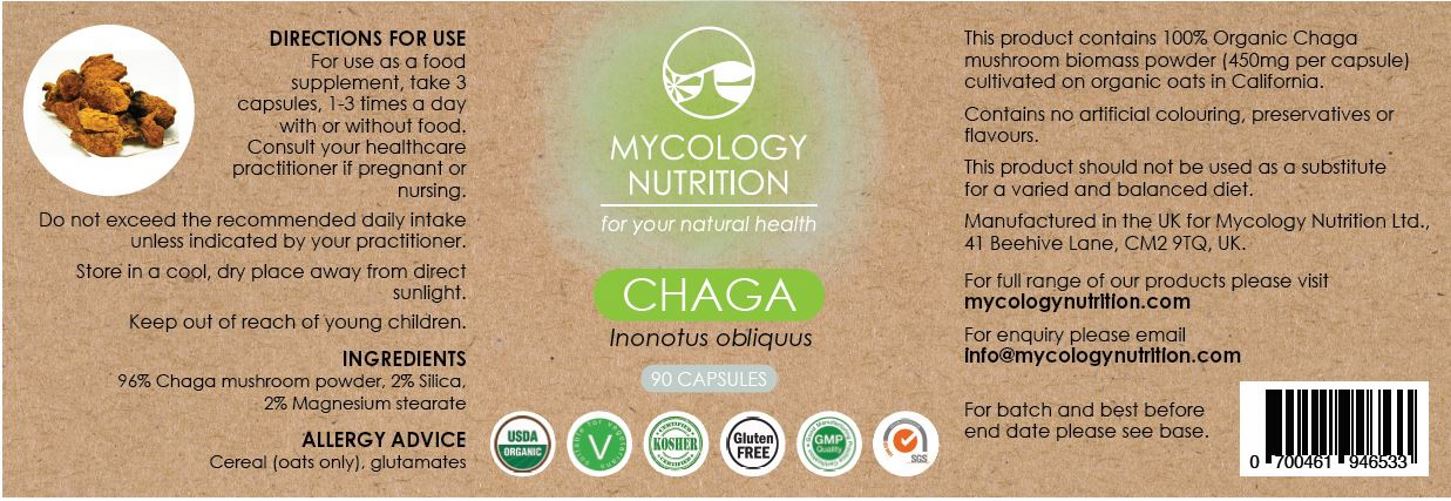Mycology Nutrition Chaga (Inonotus obliquus) 90's