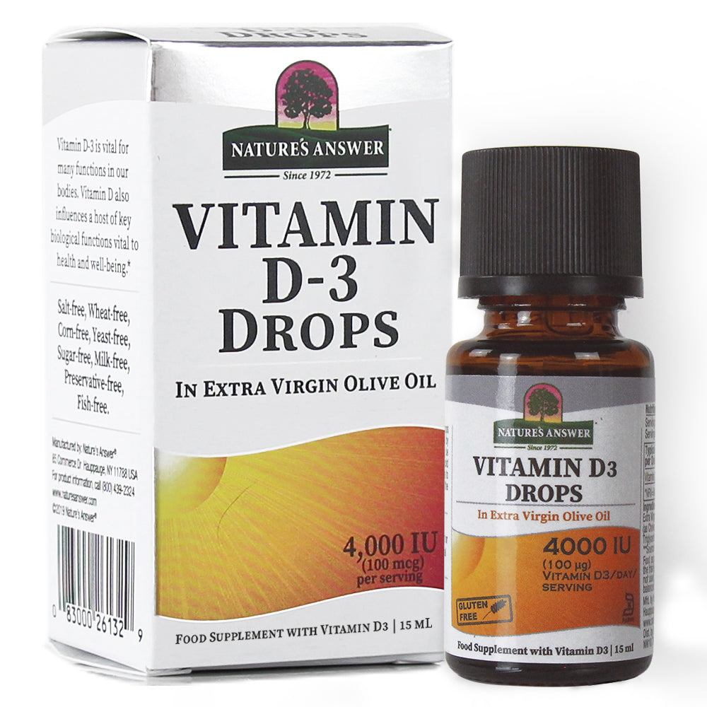 Nature's Answer Vitamin D-3 Drops 4,000iu 15ml (Currently Unavailable)