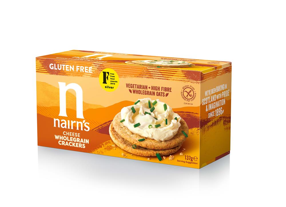 Nairns Gluten Free Cheese Wholegrain Crackers 137g