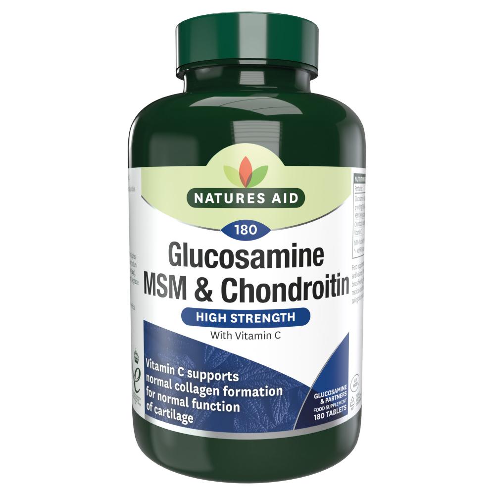Natures Aid Glucosamine MSM & Chondroitin with Vitamin C